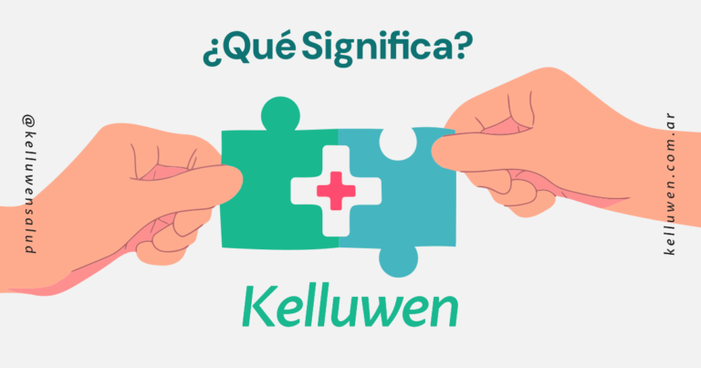 ¿Qué significa Kelluwen? 6 dos manos unen piezas de rompecabezas y forman una cruz sanitaria